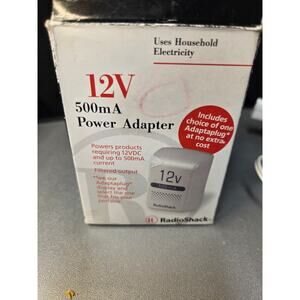 RadioShack 12V 500mA AC Power Adapter Plug-In Transformer Supply / no Adaptaplug